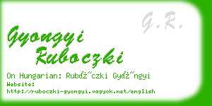 gyongyi ruboczki business card